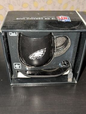 NFL Black Ceramic Mug with NFL Shield Logo